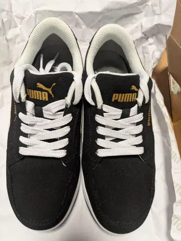 PUMA 블랙 화이트 스니커즈 안전화