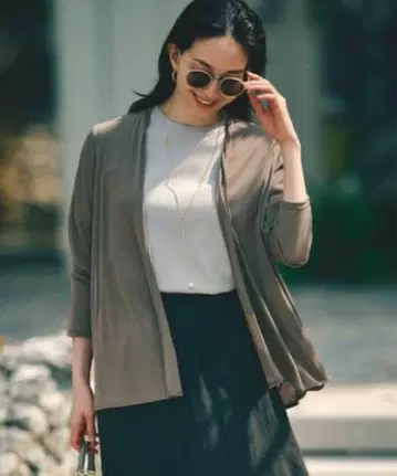 23구 멀티 기능 시어 숏 가디건 38 카키