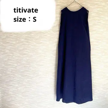 titivate 슬리브리스 원피스 [S] 롱 기장 백리본 1033