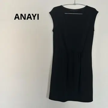 ANAYI 아나이 반팔 튜닉 원피스 블랙 34 XS