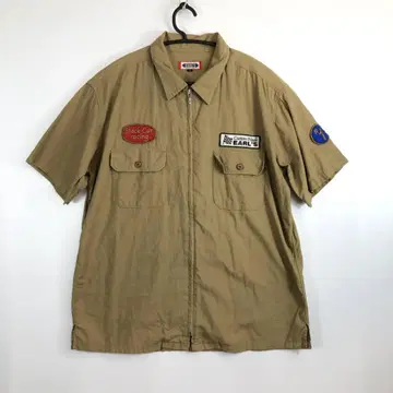 EARL'S 아 반팔 지퍼 셔츠 XL 사이즈 우에노 상회 853500
