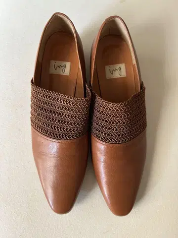ing 브라운 메쉬 로퍼 24cm 새상품급