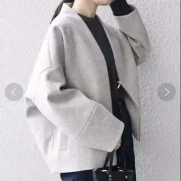 <손세탁 가능> 코쿤 지퍼 코트