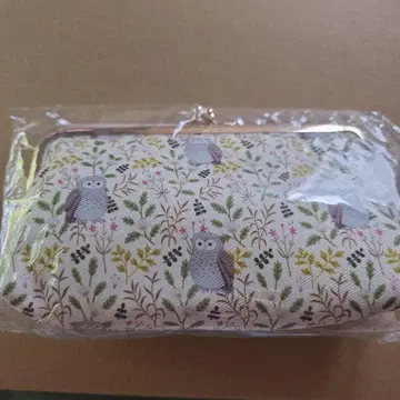 올빼미 패턴 가마구치 파우치 버드라이프와 함께 만들었습니다