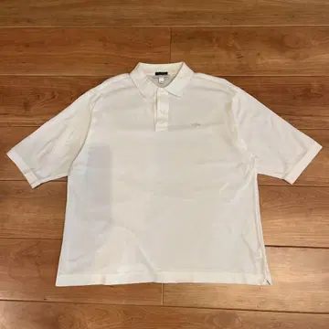 Lacoste 화이트 피케 셔츠 반팔 for united arrows