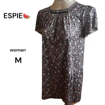 ESPIE 여성용 페이즐리 무늬 여름 코디 셔츠 M 사이즈