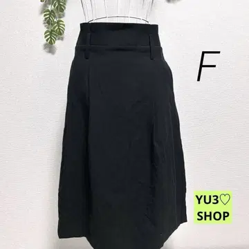 새상품! 어반 리서치 무릎 기장 플레어 스커트 턱 F 블랙