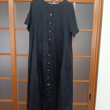 nest Robe 반팔 셔츠 원피스 블랙