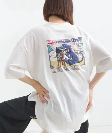아이리 아메리칸 코믹스 프린트 티셔츠 톰과 제리