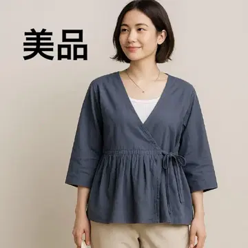 최종 가격 인하 리라시크 카슈쿨 5부 소매 상의 가디건 새상품급