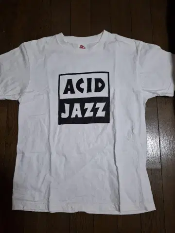 ACID JAZZ 라벨 T셔츠 화이트