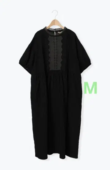 새상품 Samansa Mos2 플라켓 레이스 절개 원피스 M