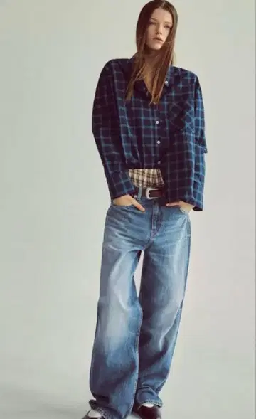 ZARA 체크 셔츠