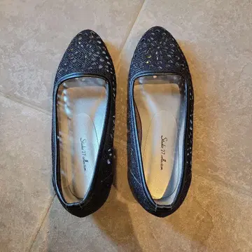 Satin & Satin 메쉬 플랫슈즈 블랙