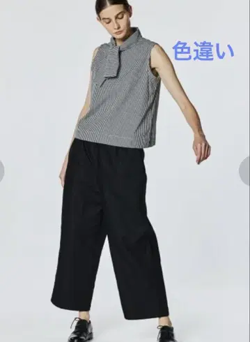 미즈이로 인드 깅엄 체크 리본 슬리브리스
