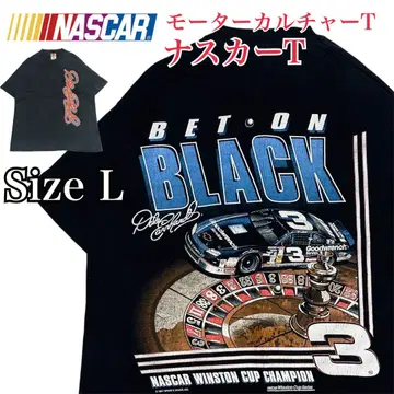 90년대 NASCAR 모터 컬처 티셔츠 싱글 스티치 L