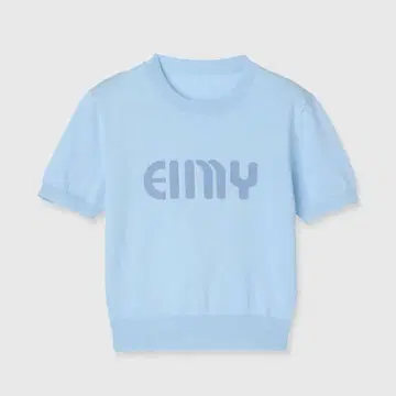 eimy istore EIMY 로고 하프 슬리브 니트 SAX