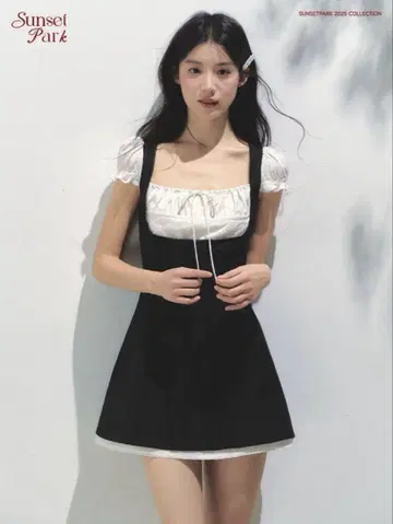 Sunset Park 반팔 미니 원피스 블랙 M