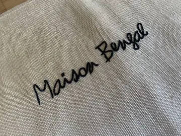 미사용 새상품 [ Maison Bengal ] 로고 자수 주트 토트백