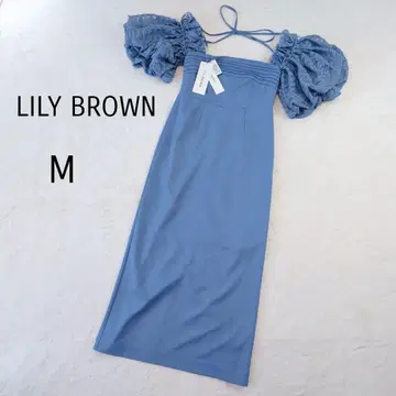 택 포함 새상품급 LILY BROWN 볼륨 튤 슬리브 드레스