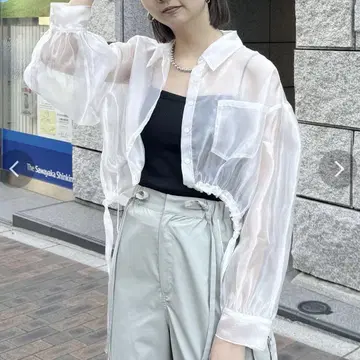 MURUA 시어 셔츠 화이트