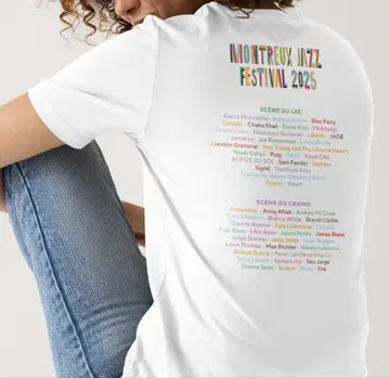 [새 상품] MONTREUX JAZZ FESTIVAL 티셔츠 후지이 카제