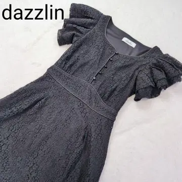 [ 새상품급 ] dazzlin 레이스 러플 퍼프 파이핑 원피스