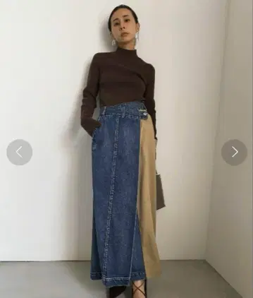 AMERI SWITCH PENCIL DENIM SKIRT
