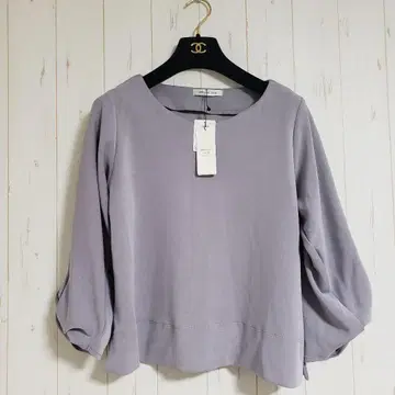 하자품 새상품 아바하우스 마비 7부 소매 상의 소매 디자인 연보라 F