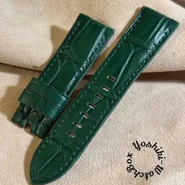 cro-1901 크로커다일 시계 벨트 그린 러그 폭 24mm