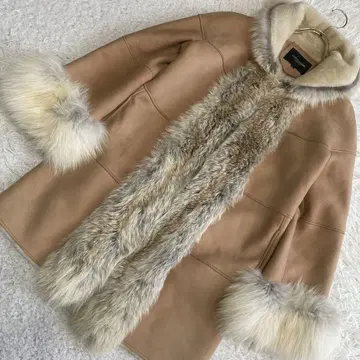 NORTH BEACH 퍼 무스탕 코트 S 두꺼운 원단 멋쟁이 모코모코