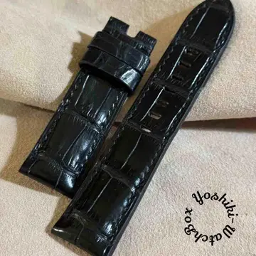 cro-1902 크로커다일 시계 벨트 블랙 러그 폭 24mm