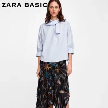 ZARA BASIC 자라 베이직 보타이 디자인 풀오버 블라우스
