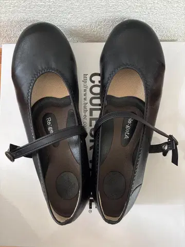 Re:getA 블랙 발레 슈즈 스트랩 포함
