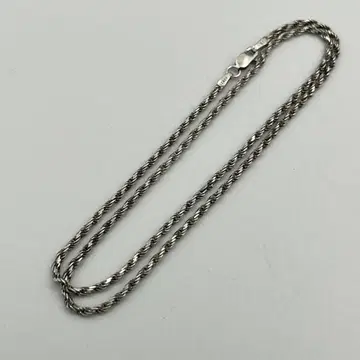 Italy 실버 925 로프 체인 목걸이 40cm