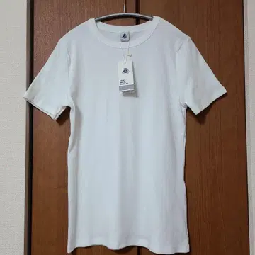 [새상품] PETIT BATEAU 크루넥 반팔 티셔츠 화이트 S 사이즈