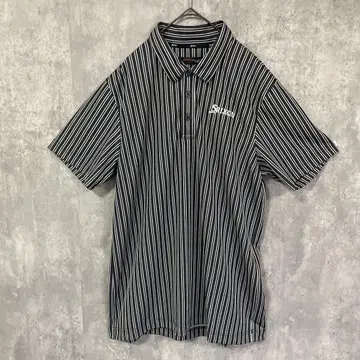 SRIXON by DESCENTE 골프웨어 피케 셔츠 스트라이프 LL