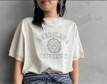 [Americana x JEANS FACTORY] 라운드 헴 티셔츠