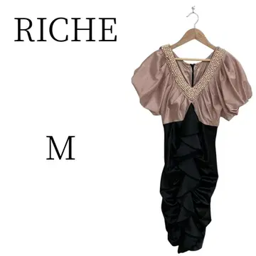 RICHE 리쉬 핑크 베이지 블랙 무릎 기장 기타 M