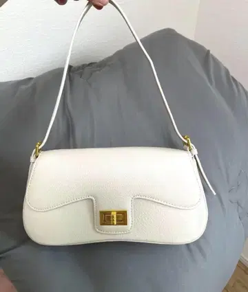 AbbottVintage 화이트 천연 가죽 백 오리지널 브랜드 원작