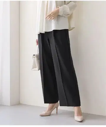 GUNZE Tuche 와이드 슬랙스 팬츠 군제 투셰 블랙 M