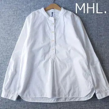 MHL. 박스 실루엣 풀오버 밴드 카라 셔츠 사이즈 3