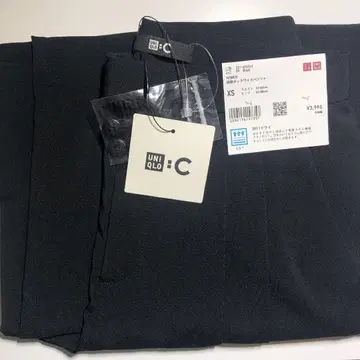 UNIQLO 감동 턱 와이드 팬츠 XS 블랙