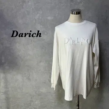 다리치 롱티 티셔츠 DARLING 빅 로고 화이트 2212