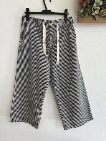 BEAMS BOY 스트라이프 와이드 팬츠