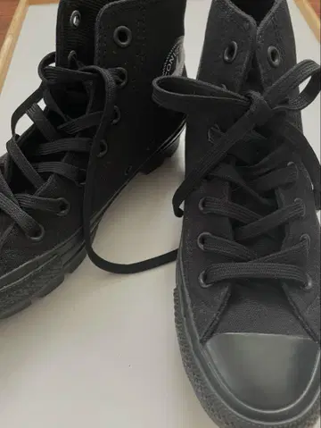 새상품급 Converse All Star 통굽 블랙 하이컷