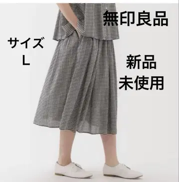 무인양품 강연 보일 개더 스커트 L