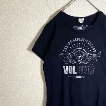 구제 스컬 VOLBEAT 블랙 티셔츠