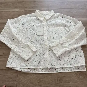 green label relaxing 화이트 레이스 셔츠 프리 사이즈