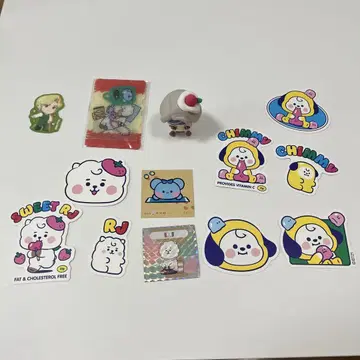 BTS 스티커 & 미니 피규어 세트
